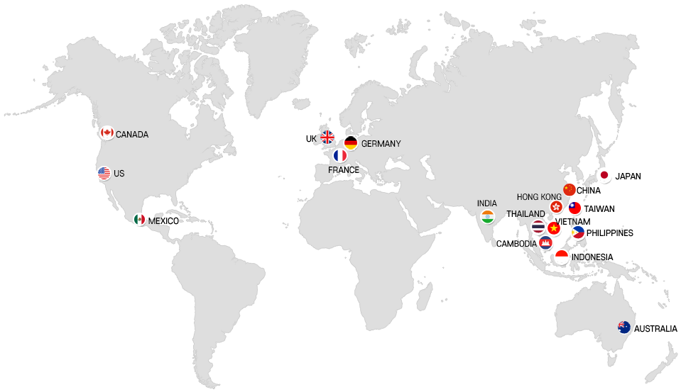 Export contracts in progress with Taiwan, Philippines, Thailand, Vietnam, Australia, UK, Canada, China, Japan, Indonesia, US, Germany, France
